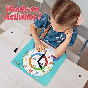Magnetic Writable Learning Clock for Kids | Time Teaching Tool