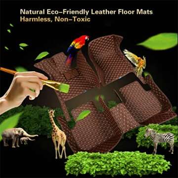 Chstarina Custom Car Floor Mats for Chrysler 200 300 300+ 300C 300S Pacifica Sebring Floor Liner Waterproof All Weather Protection Front＆Rear Leather/Set (Blue)