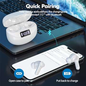 Beniduck Wireless Earbuds with Bluetooth 5.3 and HiFi Sound