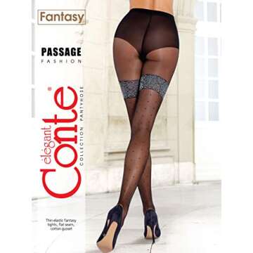 Conte Polka Dot Fantasy Tights for Everyday Elegance