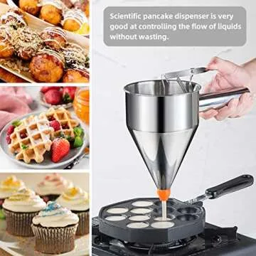 Choxila Pancake Batter Dispenser Easy Cleanup Durable