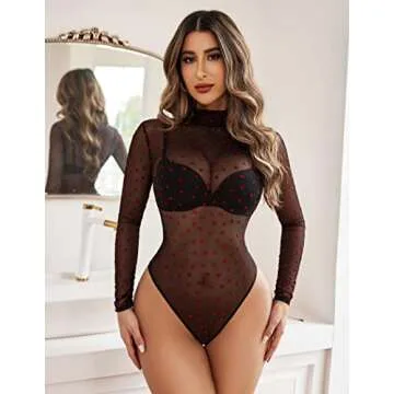 Avidlove Body Suits Women Clothing Valentines Lingerie Valentines Gift Sexy Outfits for Women Clubwear XL