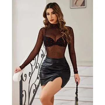 Avidlove Body Suits Women Clothing Valentines Lingerie Valentines Gift Sexy Outfits for Women Clubwear XL