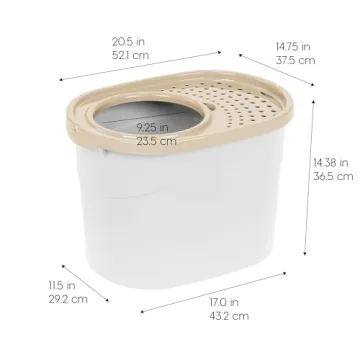 IRIS USA Large Top Entry Cat Litter Box, Dog Proof