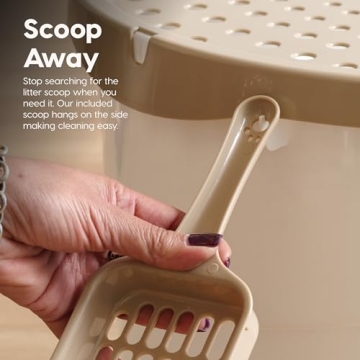 IRIS USA Large Top Entry Cat Litter Box, Dog Proof