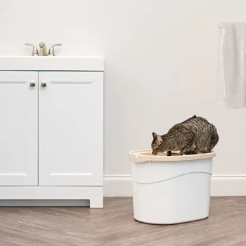 IRIS USA Large Top Entry Cat Litter Box, Dog Proof