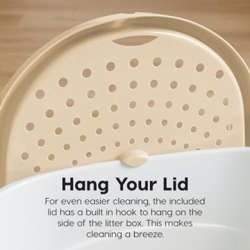 IRIS USA Large Top Entry Cat Litter Box, Dog Proof