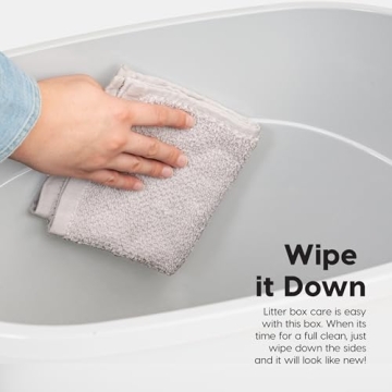 IRIS USA Large Top Entry Cat Litter Box, Dog Proof