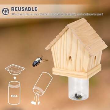 Eco-Friendly Carpenter Bee Trap - Cedar Designed Protection