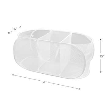 Smart Design Deluxe Mesh Laundry Hamper for Home Organization