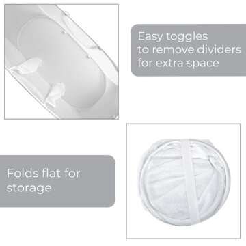 Smart Design Deluxe Mesh Laundry Hamper for Home Organization