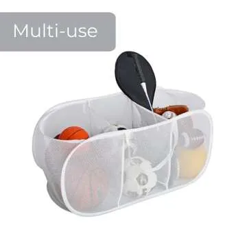 Smart Design Deluxe Mesh Laundry Hamper for Home Organization