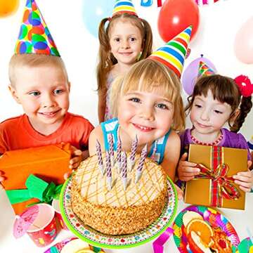 BBTO Number 2 Birthday Candle Pink Birthday Candle Girl with 10 Pieces Pink Candles Long Thin Cupcake Candles in Holders for Cake Topper Birthday Baking Decor Supplies