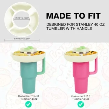 YUBIRD Snack Bowl for Stanley 40 Oz Cup - Silicone Snack Container