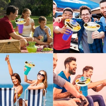 YUBIRD Snack Bowl for Stanley 40 Oz Cup - Silicone Snack Container