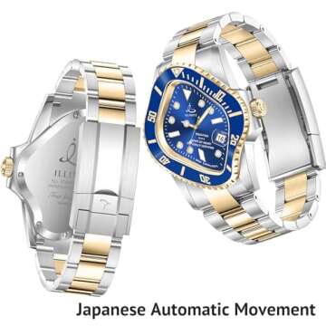 ILLIMITE Melting Automatic Watches for Men Japanese Miyota 8215 Self-Winding Mechanical Movement Women Watch Waterproof Stainless Steel Art Surrealist Wrist Watches Pea001