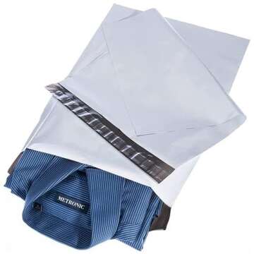 Metronic Poly Mailers 12X15.5 200 Pack, Strong Adhesive Shipping Bags for Clothing, Waterproof and T...
