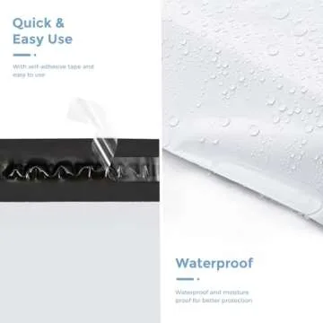 Metronic Poly Mailers 12X15.5 200 Pack, Strong Adhesive Shipping Bags for Clothing, Waterproof and Tear-Proof Shipping Envelopes, Packaging Bags Mailers Poly Bags for Shipping in White