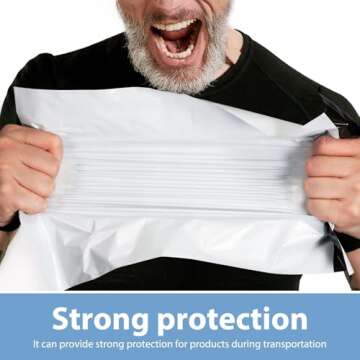 Metronic Poly Mailers 12X15.5 200 Pack, Strong Adhesive Shipping Bags for Clothing, Waterproof and Tear-Proof Shipping Envelopes, Packaging Bags Mailers Poly Bags for Shipping in White