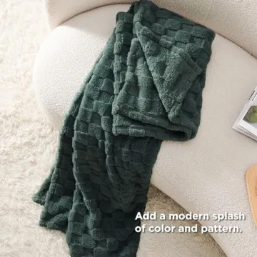 Bedsure Mallard Green Cozy Throw Blanket for All