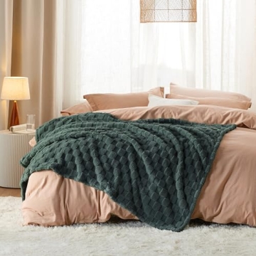 Bedsure Mallard Green Cozy Throw Blanket for All