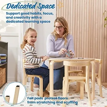 ECR4Kids Round Table & Chairs Set for Kids - Perfect Playroom Furniture