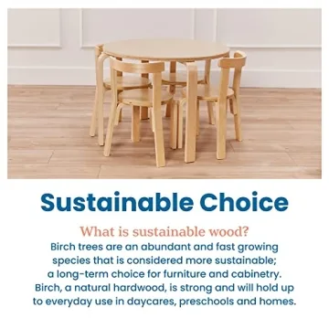 ECR4Kids Round Table & Chairs Set for Kids - Perfect Playroom Furniture