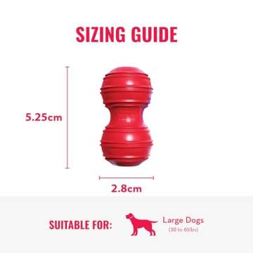 KONG Dental Dog Toy - for Dog Dental Care - Stuffable Chew Toy - Provides Chewing Outlet & Satisfies Instinctual Needs - Cleans Teeth & Gums - Made with Durable Natural Rubber - for Large Dogs