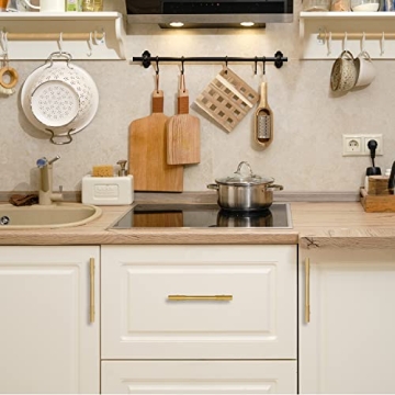 RZDEAL 4pcs Solid Brass Gold Cabinet Pulls for All