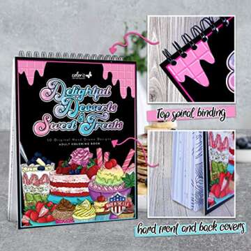 ColorIt Delightful Desserts Coloring Book for Adults
