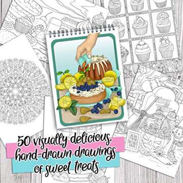 ColorIt Delightful Desserts Coloring Book for Adults