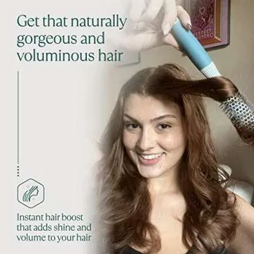 Osensia Round Brush for Sleek Blowouts - Lightweight Hair Tool