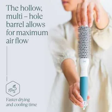 Osensia Round Brush for Sleek Blowouts - Lightweight Hair Tool