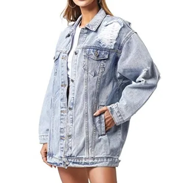 Oversized Denim Jacket by JUDYBRIDAL for Women