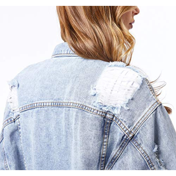 Oversized Denim Jacket by JUDYBRIDAL for Women