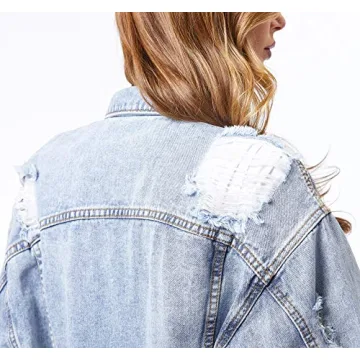 Oversized Denim Jacket by JUDYBRIDAL for Women