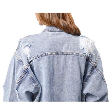 Oversized Denim Jacket by JUDYBRIDAL for Women