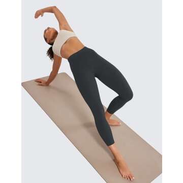 CRZ YOGA Butterluxe High Waisted Capris Workout Leggings for Women 23'' - Lounge Buttery Soft Yoga Pants Melanite Small
