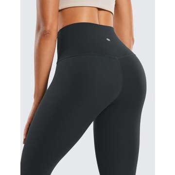 CRZ YOGA Butterluxe High Waisted Capris Workout Leggings for Women 23'' - Lounge Buttery Soft Yoga Pants Melanite Small
