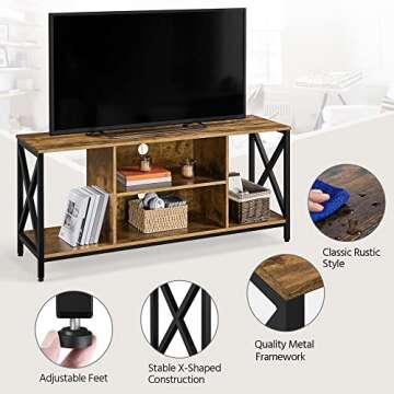 Stylish Yaheetech TV Stand for 65 Inch TVs