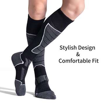 CelerSport Women's Ski Socks - Warm Thermal Performance