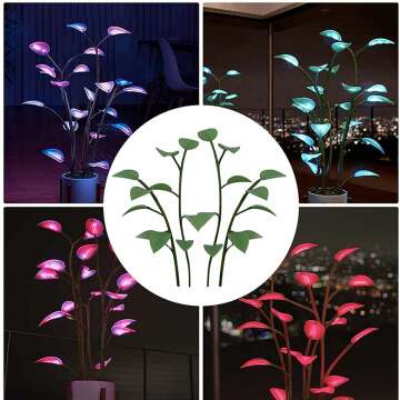 Color-Changing LED Potted Plant for Home Ambiance