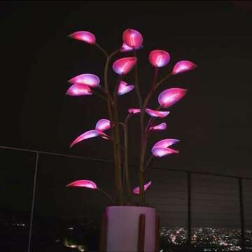 Color-Changing LED Potted Plant for Home Ambiance