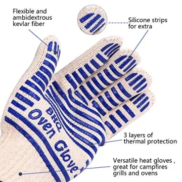 Extreme Heat Resistant Oven Gloves for Safe Cooking