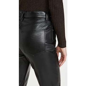 AGOLDE Women's Recycled Leather Fitted '90s Pants – Sustainable Chic Style