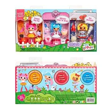 Lalaloopsy Mini Craft Fair Dolls & Pets - 3-Pack with Peanut Big Top, Mittens Fluff, Dot Starlight, Accessories & Playset