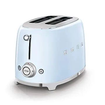 SMEG Pastel Blue 2-Slice Toaster with Defrost Function