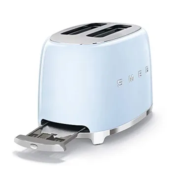 SMEG Pastel Blue 2-Slice Toaster with Defrost Function