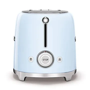 SMEG Pastel Blue 2-Slice Toaster with Defrost Function