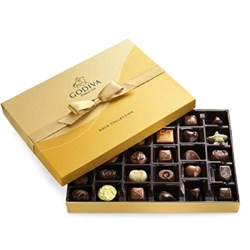 Godiva Chocolatier Chocolate Gold Gift Box - 36 Assorted Premium Chocolates